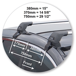 Багажник Whispbar FlushBar для Nissan Qashqai 2015, 5 Door SUV Feb 2014 - 2015 Без Рейлингов