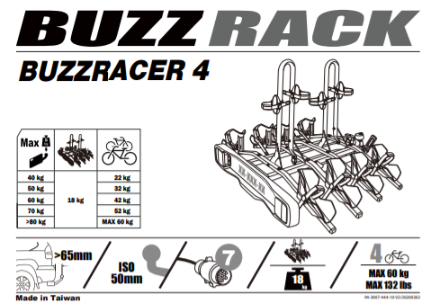 Велокрепление на фаркоп Buzzrack Buzzracer 4 в Туле