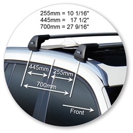 Багажник Whispbar FlushBar  для BMW X3 2013, 5 Door SUV Jan 2010 - 2015 (Flush Rails) c рейлингами