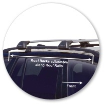 Багажник Whispbar FlushBar для BMW X3 2009, 5 Door SUV 2003 - 2010 (Rails) c рейлингами