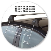 Багажник Whispbar FlushBar для Citroen C5 II, 4 Door Sedan 2008 - 2014 со штатными местами