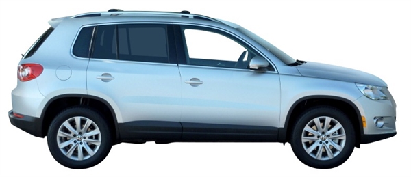Багажник Whispbar с поперечиной RailBar для Volkswagen Tiguan 2008, 5 Door SUV 2008 - 2014 (Rails) c рейлингами