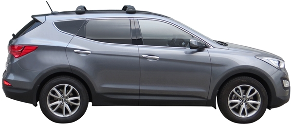 Багажник Whispbar FlushBar для Hyundai Santa Fe 2015, 5 Door SUV 2012 - 2015 (Flush Rails) с низким рейлингом