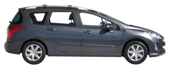 Багажник Whispbar с поперечиной RailBar для Peugeot 308  SW 5 Door Estate Jun 2008 - 2014 (Rails) c рейлингами