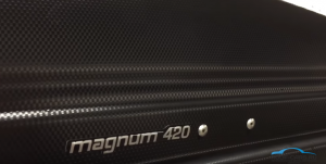 Бокс автомобильный Магнум 420 литров (серый,белый,черный тиснение "КАРБОН") 1990*740*420 мм  Открытие с 2-ух сторон