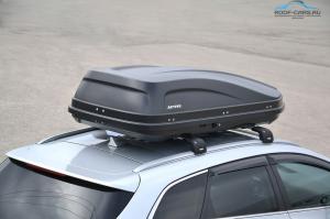Бокс-багажник на крышу Аэродинамический серый, белый, черный ACTIVE base 187х88х44 см. 450 литров. Открытие с 2-ух сторон 