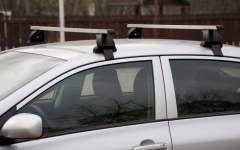 Багажная система "LUX" с дугами 1,1м прямоугольными в пластике для а/м Lada Kalina Sedan/Hatchback