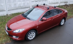 Багажная система "LUX" с дугами 1,1м прямоугольными в пластике для а/м Lada Kalina Sedan/Hatchback